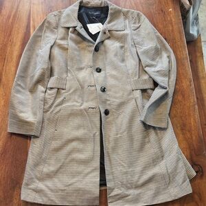 Banana Republic women’s Black and White Striped Trench Coat light weight new